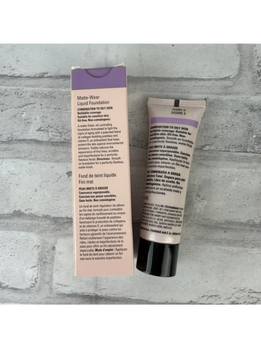 Mary Kay Timewise Matte Wear Liquid Foundation Ivory 3 Combo/Oily NOS 038752